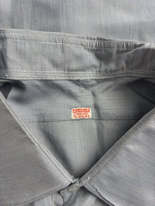 30s/40s French G.T. Monogrammed Pinstriped Shirt