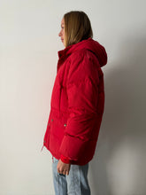 Eddie Bauer Red Down Hooded Puffer Coat
