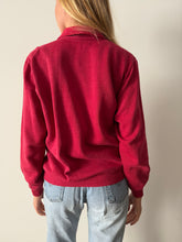Faded Red Half-Zipped Sweatshirt