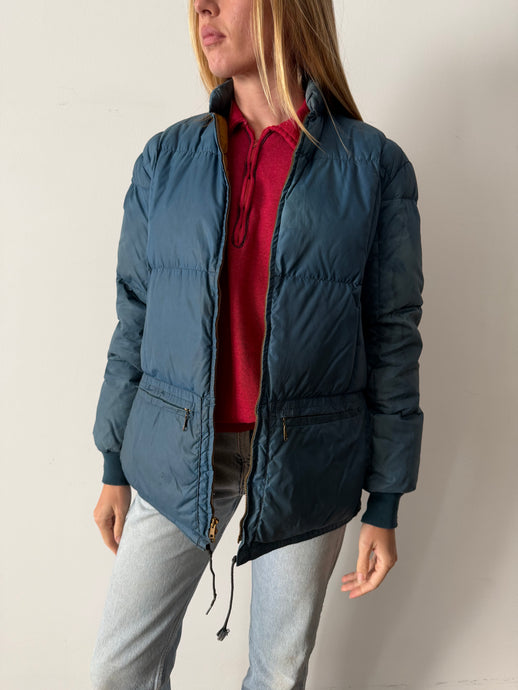 Eddie Bauer Navy Down Puffer Coat