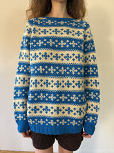 40s Blue Handknit Sweater