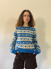40s Blue Handknit Sweater