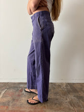 40s Faded Blue Striped Cotton Work Pants 30w