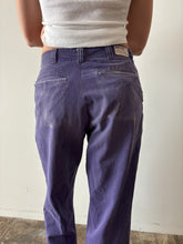 40s Faded Blue Striped Cotton Work Pants 30w