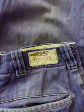 40s Faded Blue Striped Cotton Work Pants 30w