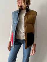 Schott Colorblock Down Puffer Vest