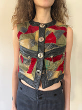 60s Custom Snakeskin Patchwork Leather Vest