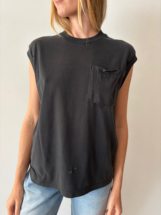 Faded Black Pocket Tank