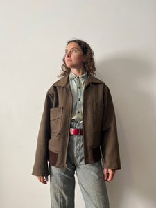40s/50s Brown Wool Uniform Jacket