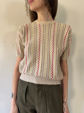 40s Creamy Cotton Cableknit Pullover