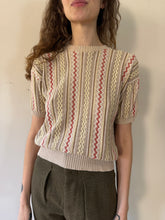 40s Creamy Cotton Cableknit Pullover