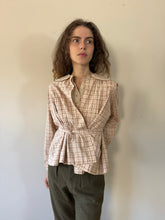 Antique Linen Check Blouse