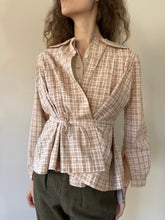 Antique Linen Check Blouse