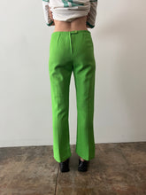 60s/70s Lime Green Woven Linen Pants