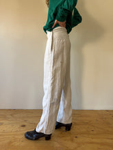 Antique French Linen Naval Trousers 29w