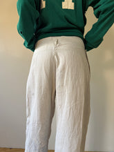 Antique French Linen Naval Trousers 29w