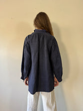 Antique French Indigo Linen Smock
