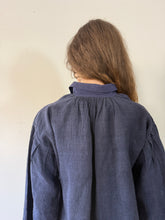 Antique French Indigo Linen Smock