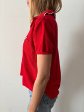 50s Red Knit Polo Shirt