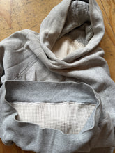 50s Waffle-Lined Gray Hoodie