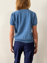 Heather Blue Short Sleeve Sweatshirt