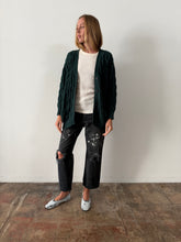 Gap Green Cable Knit Cotton Cardigan