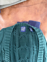 Gap Green Cable Knit Cotton Cardigan