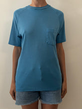 70s Blue Raglan Sleeve Pocket tee