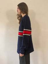 60s Colorblock Wool Striped Ski Sweater