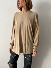 90s Tan Gap Long Sleeve Mockneck Shirt