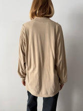 90s Tan Gap Long Sleeve Mockneck Shirt