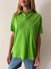 Lime Green Cotton Polo