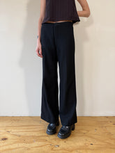 70s Black Light Wool Dress Slacks 28w