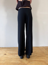 70s Black Light Wool Dress Slacks 28w