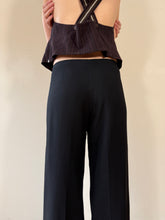 70s Black Light Wool Dress Slacks 28w