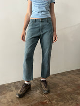 90s Faded Green Carhartt Denim Work Jeans