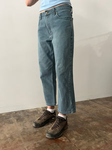 90s Faded Green Carhartt Denim Work Jeans