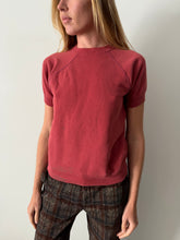 60s Faded Maroon Short Sleeve Sweatshirt