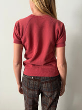 60s Faded Maroon Short Sleeve Sweatshirt