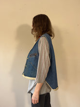 60s Carters Denim Shearling Work Vest