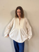 Antique European Woven Cotton Grampa Shirt