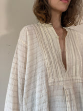 Antique European Woven Cotton Grampa Shirt