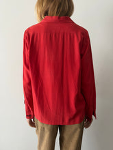 40s Coral Rayon Gab Shirt