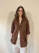 40s Brown Wool Flannel Work Shirt