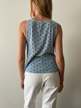 Blue Diamond Pattern Cotton Tank