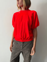 Bright Red Short Sleeve Sweatshirt