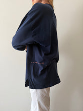 Plain Navy Long Sleeve Tee