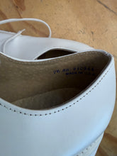 60s White Leather Ripple-Sole Shoes