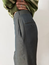 60s Shiney Green Dress Pants 30w