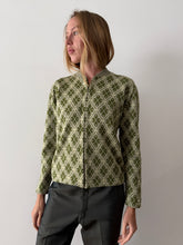 60s Nordic Zip-Up Wool Sweater